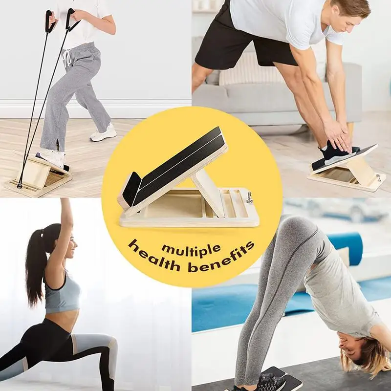 Professional Slant Board, Calf Stretcher Slant Boards, Adjustable Wooden Incline Board for Squats, Calf, Ankle, and Foot Stretch