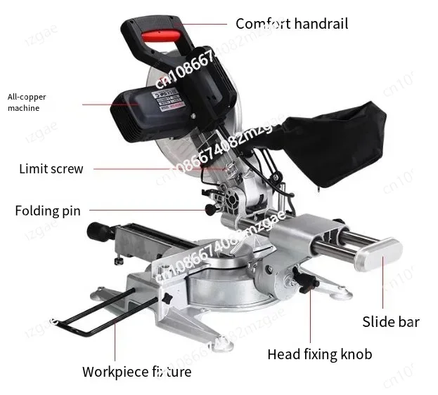 Multifunctional 10-inch 12-inch Tie Rod Cutting Machine Stainless Steel Aluminum Alloy Boundary Aluminum Machine Miter Saw Push