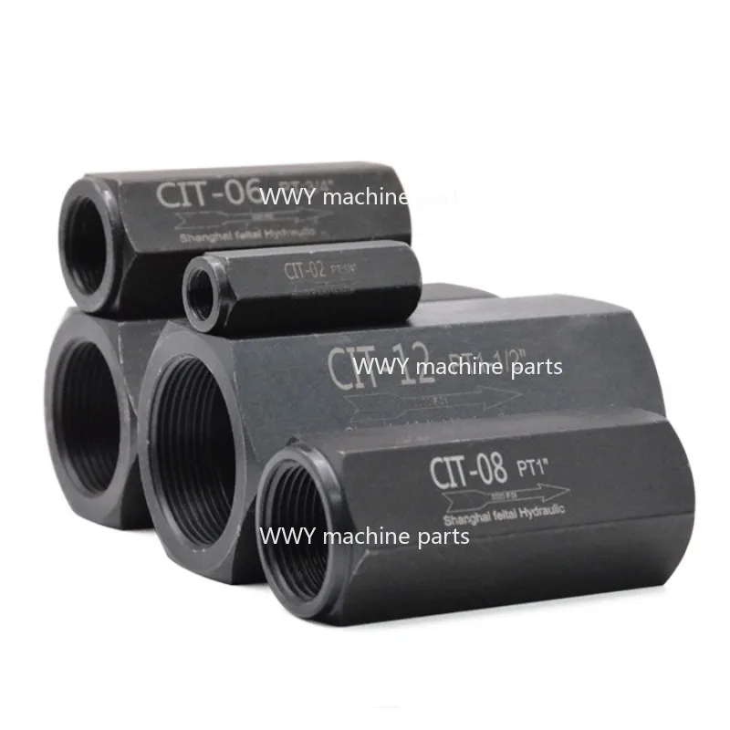 1PC Hydraulic Throttle Check Valve, One-way Flow Control Valve CIT-02 CIT-03 CIT-04 CIT-06 CIT-08 CIT-10
