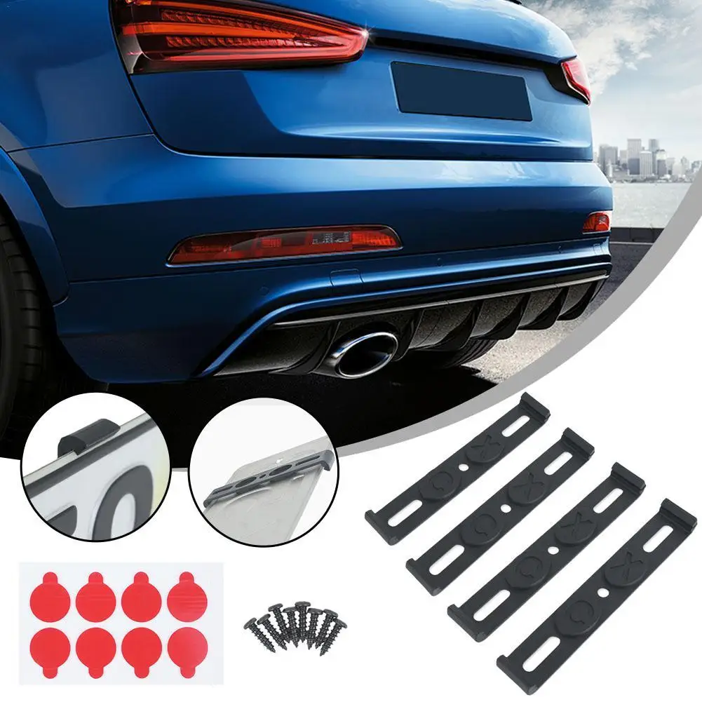 

Frameless License Plate Mount 4PCS Weather-Proof Frameless Car Tag Frame For Front And Rear Car Tags