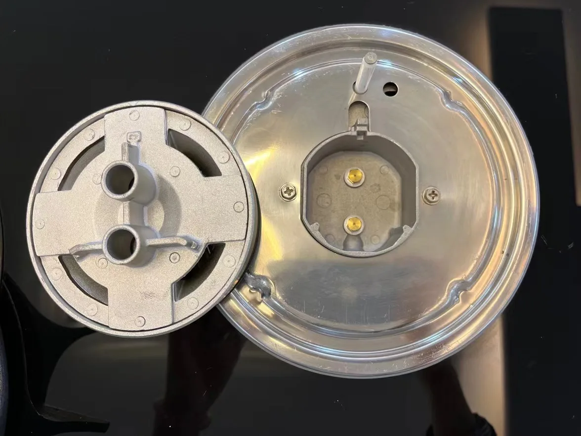 موقد غاز من الفولاذ المقاوم للصدأ مميز بشعلين 2025 - موقد إشعال كهربائي مدمج مع أغطية من المينا