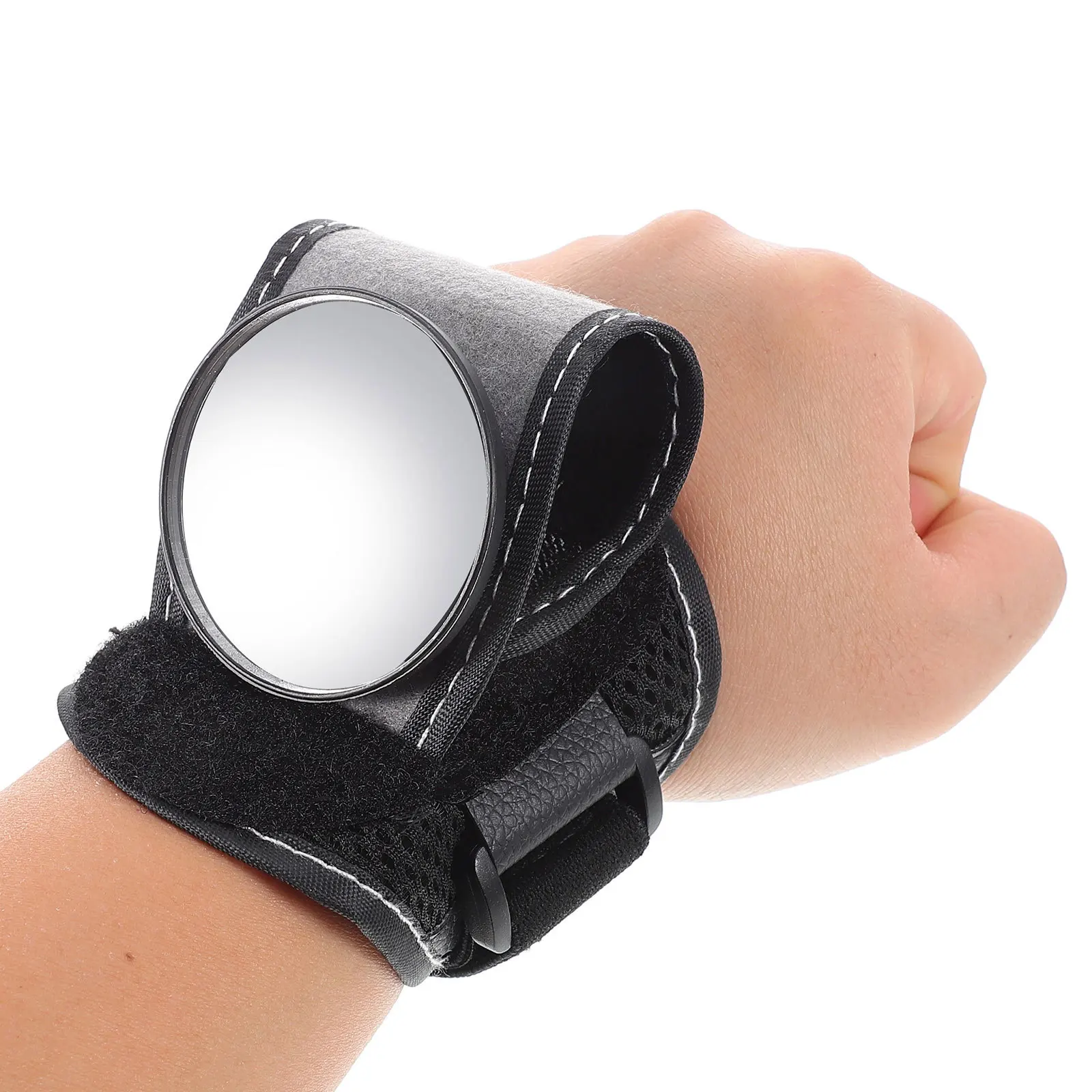 

Wrist-Mounted Bike Adjustable Wide Angle Cycling Safety Mirror Rearview Arm Mirror For Bicycle Handlebar Waist Strap Use