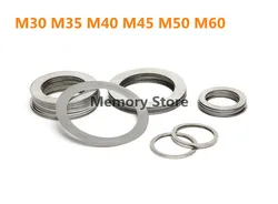 10pcs M30 M35 M40 M45 M50 M60 Stainless Steel Flat Washer Ultrathin Gasket Ultra-thin Shim Thickness 0.1 0.2 0.3 0.5 1mm