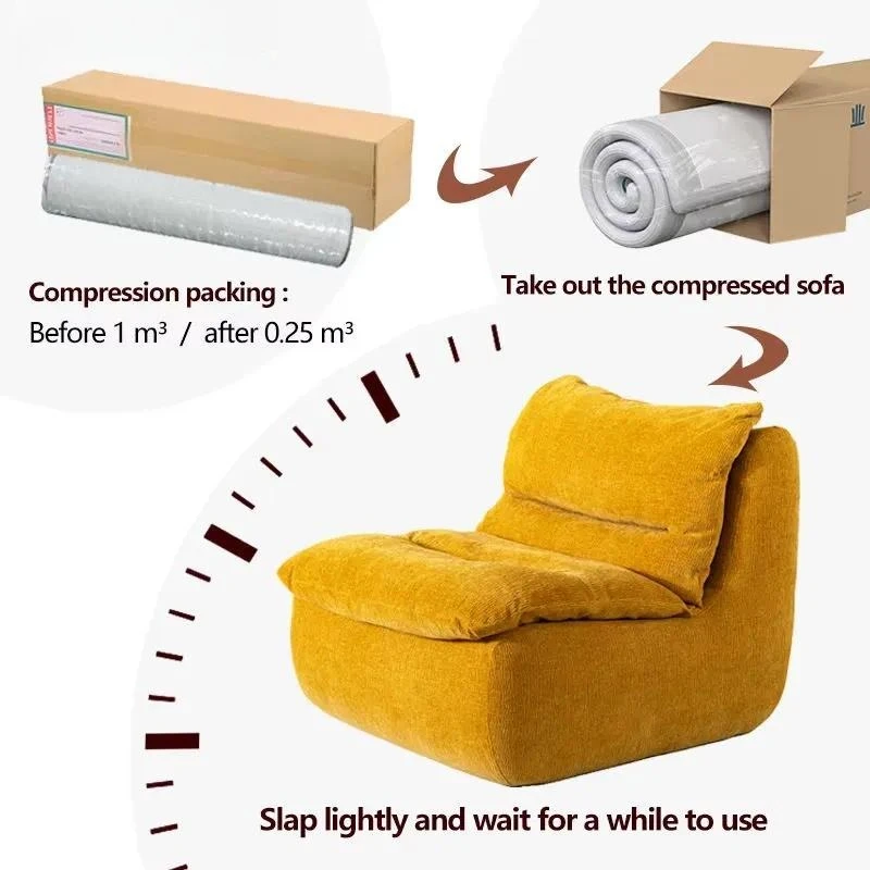 New Lightweight Single Compression Sofa Vacuum Packed for Wholesale Furniture Suppliers Cross Border Transport Ready