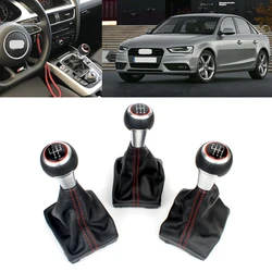 5/6 Speed Manual Stick Gear Shift Knob For Audi A4 B8 2008-2015/Q5 2009-2017/A6 C6 Avant Allroad Quattro 2005-2011