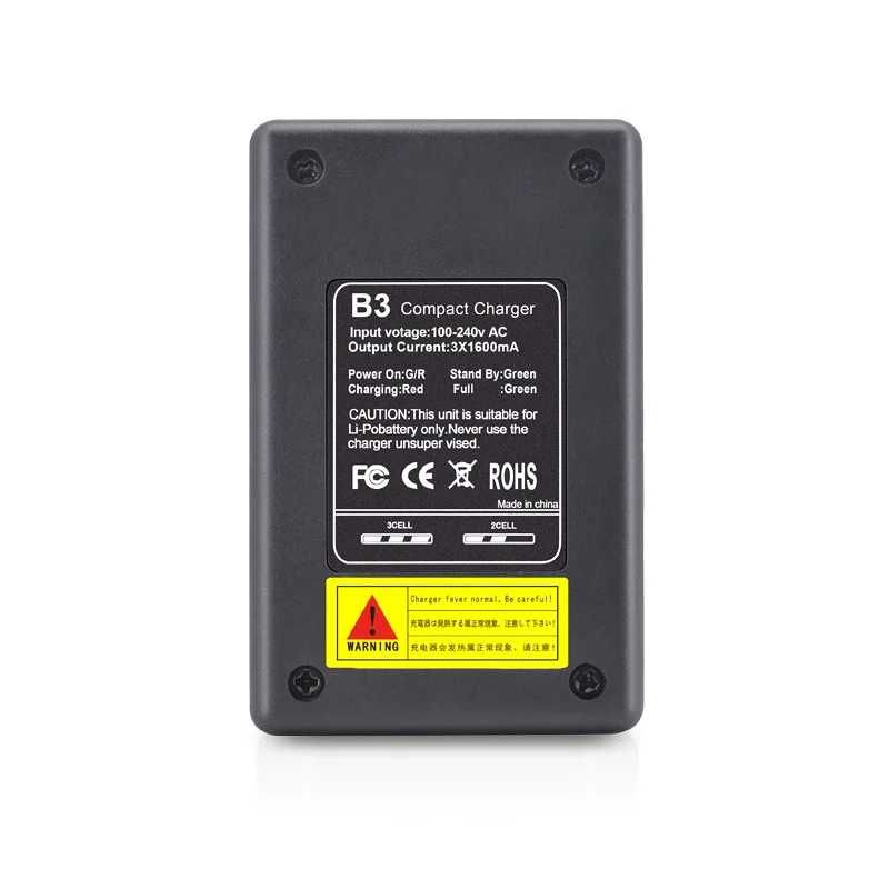 HotRc Imax B3 20W 1.6A caricabatteria portatile compatto per batteria LiPo 7.4V 11.1V RC EU US