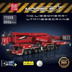 MOULD KING 17007 17008 Moter Power APP Remote Control Liebherred 11200 Mobile Crane MOC Building Blocks Set Construction Toys