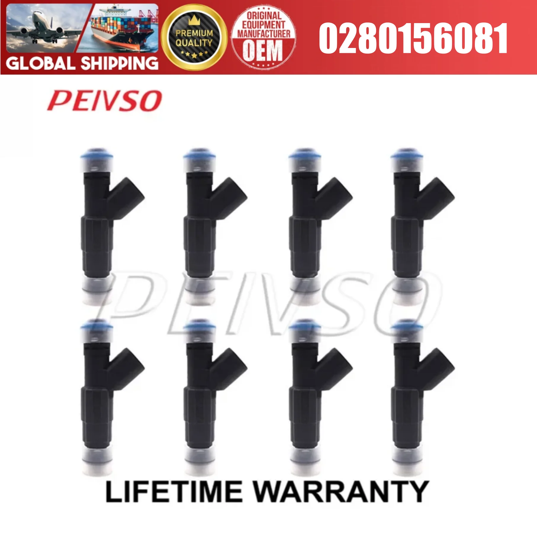 8 Stücke Einspritzdüse 0280156081 885176 12567905 Für Marine Mercruiser V8 350 MAG 5,0 L 4,3 L 6,2 L