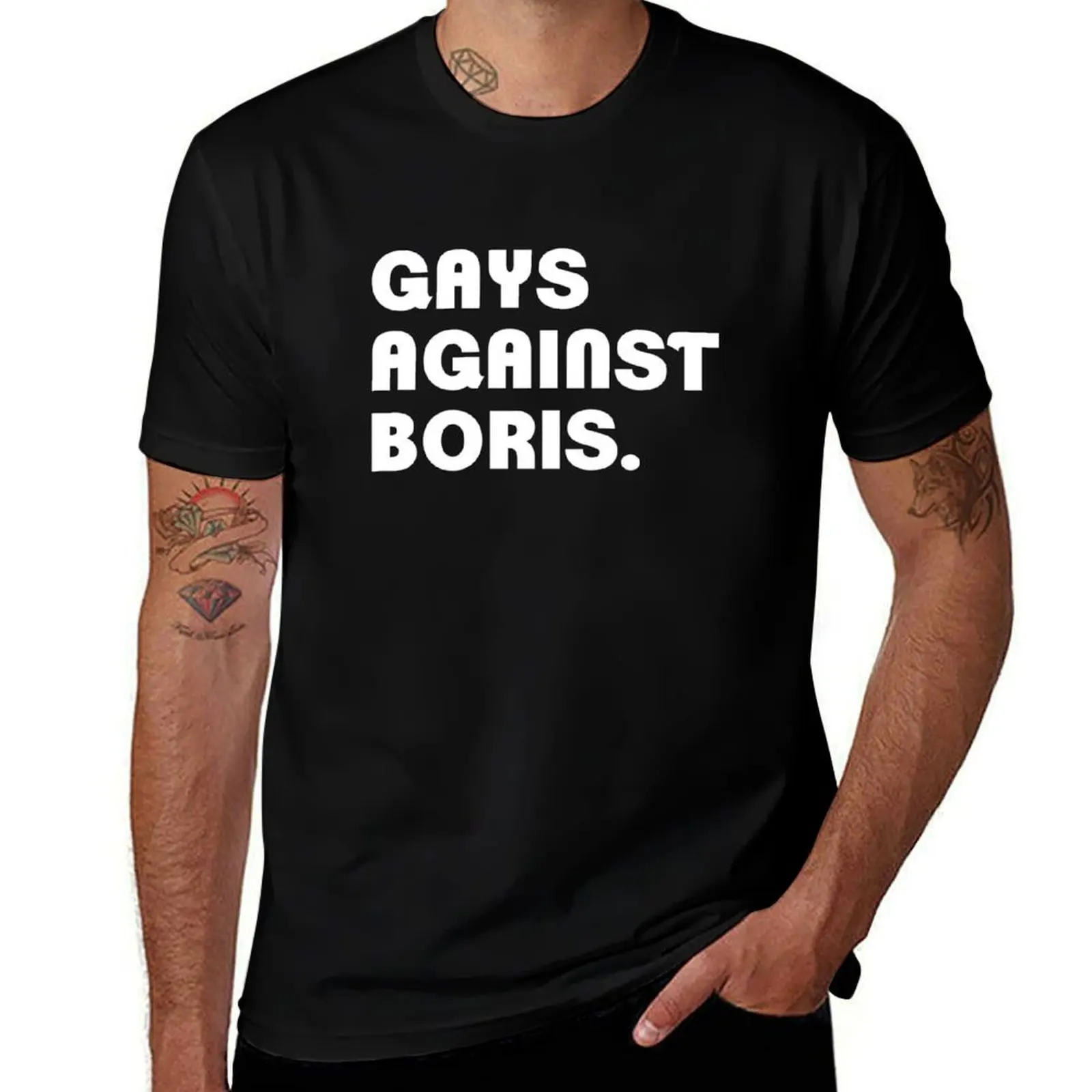 

man funny cotton t fit man t t T-Shirt for slim shirts for T-Shirt mens Gays shirts graphic Boris. against shirts