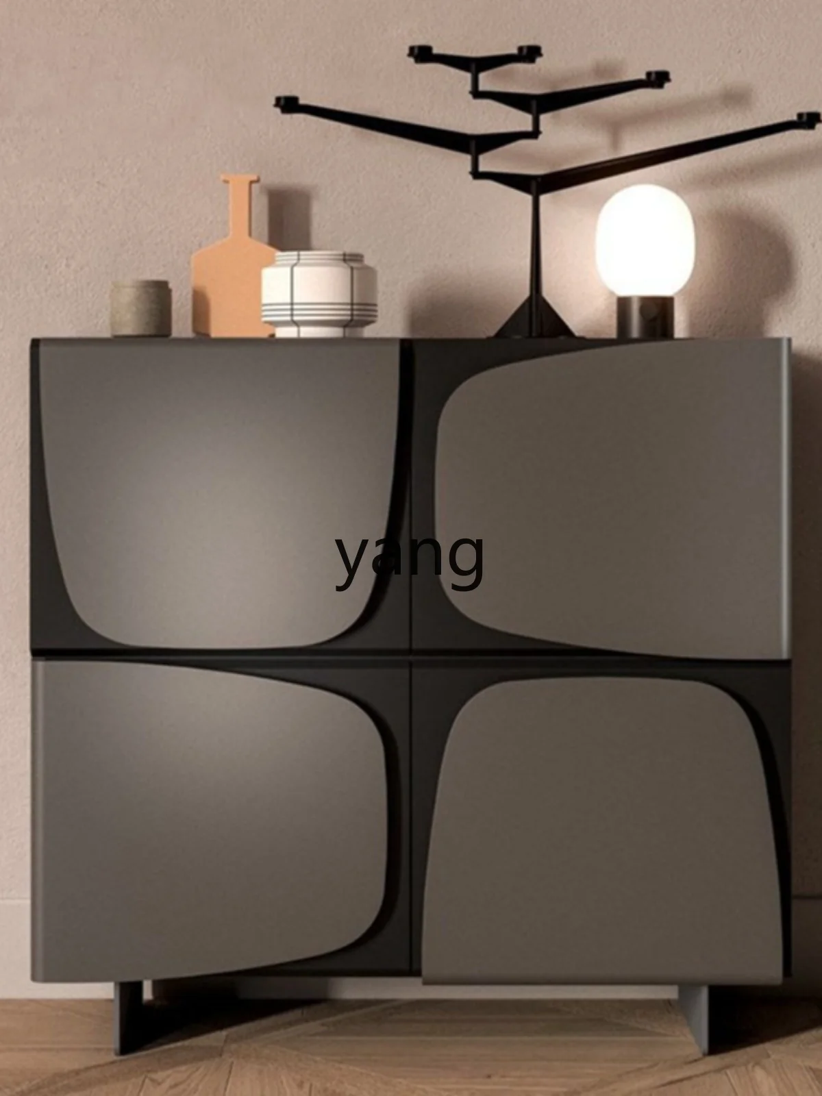 Yhl Sideboard Cabinet Minimalist Light Luxury Display Cabinet Internet Celebrity Hallway Cupboard Creative Storage