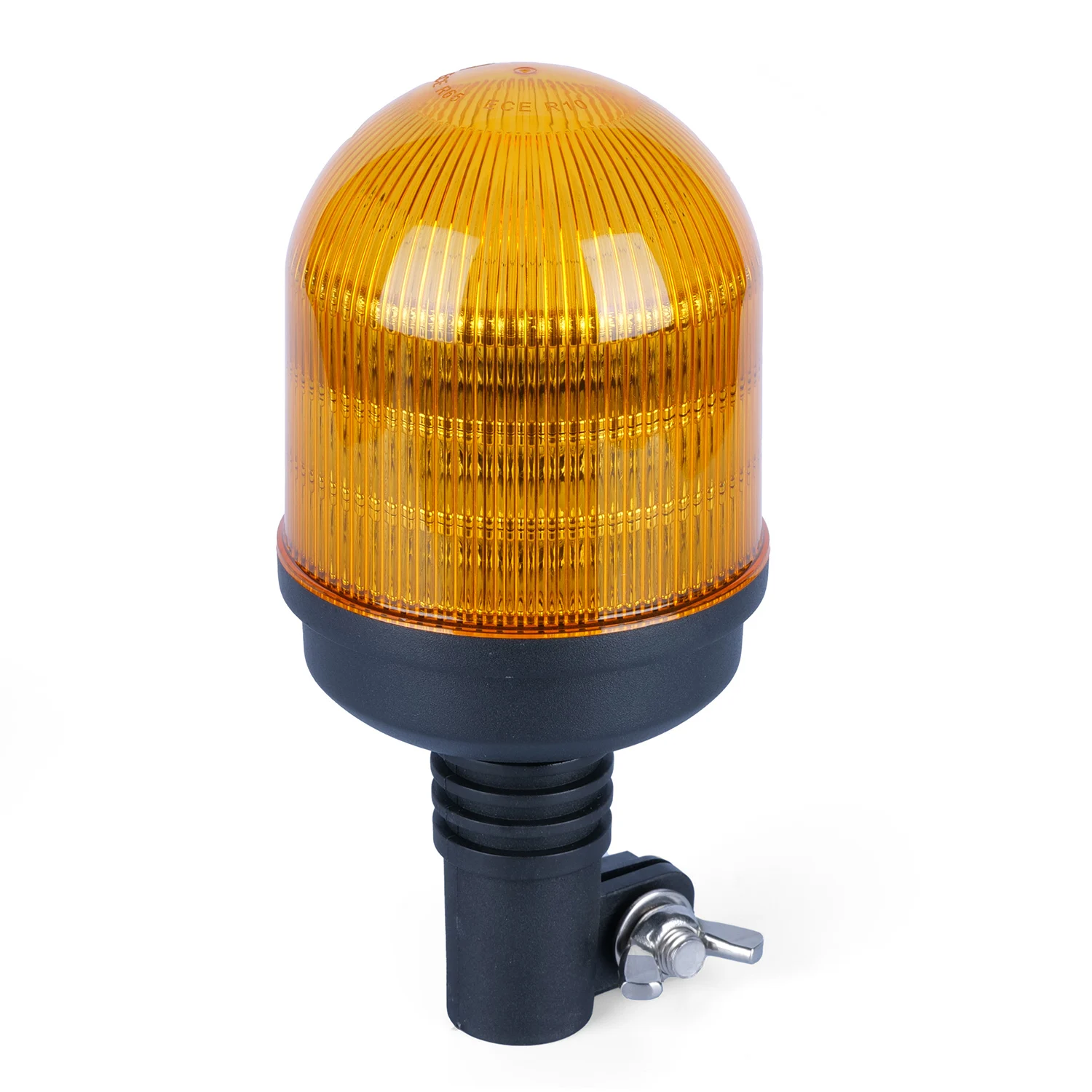 LED Beacon Warning Light, Solar IP69K Waterproof 24W Amber Strobe Light for Farm Tractor Heavy Equipment, Emergency Lamp