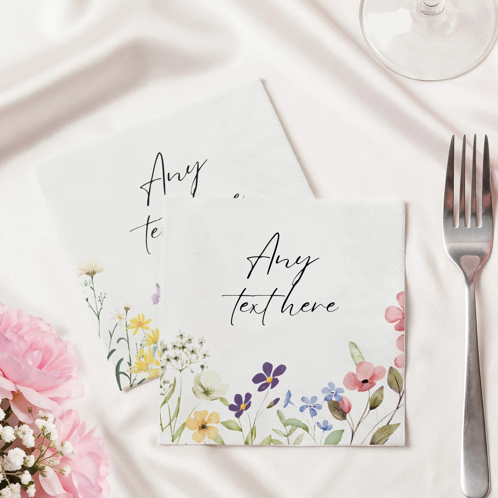 Personalized Paper Napkins for Wedding Custom Napkins of Text Disposable Napkins for Cocktail Party Bridal Shower Hen Party Deco view 2