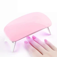 MINI máquina de Arte de uñas, lámpara LED de curado de Gel, luz para secador de esmalte de Gel, 6LED, UV, herramienta de manicura 45,60S