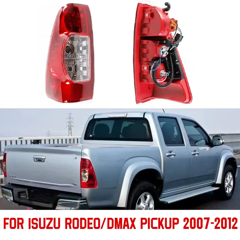 For Isuzu Rodeo / DMax Pickup 2007-2012 Auto Tail Lights Rear Fog Brake Side Driving Reverse Lamp 1Pair Car Taillights Housing