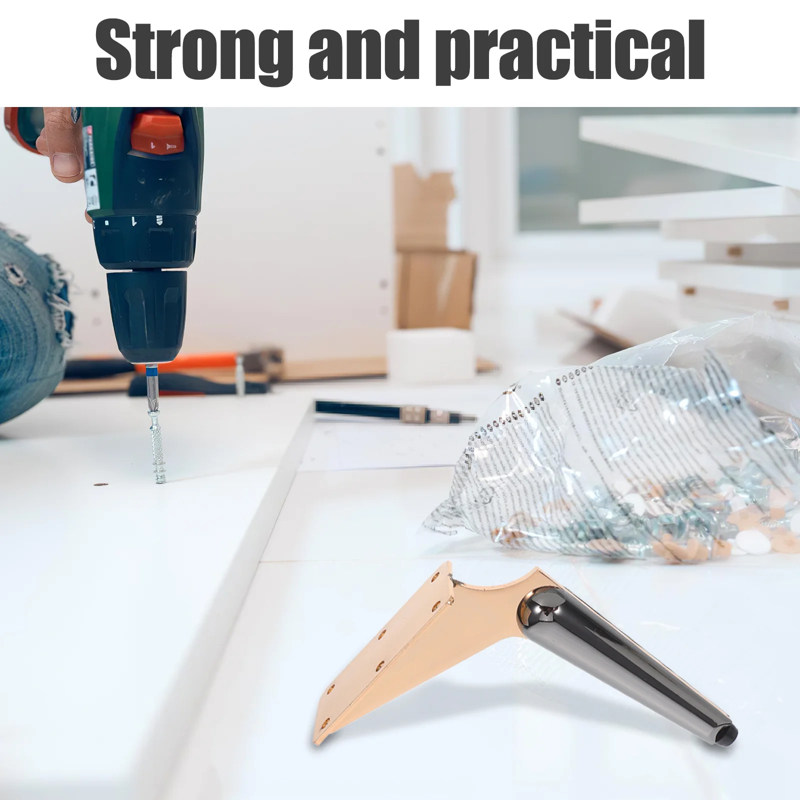 1 قطعة أرجل قطع الأثاث المعدني 17 سنتيمتر الثقيلة استبدال ل أريكة خزانة الجدول كرسي مرتفعة حماية الرطوبة دعم دائم #4