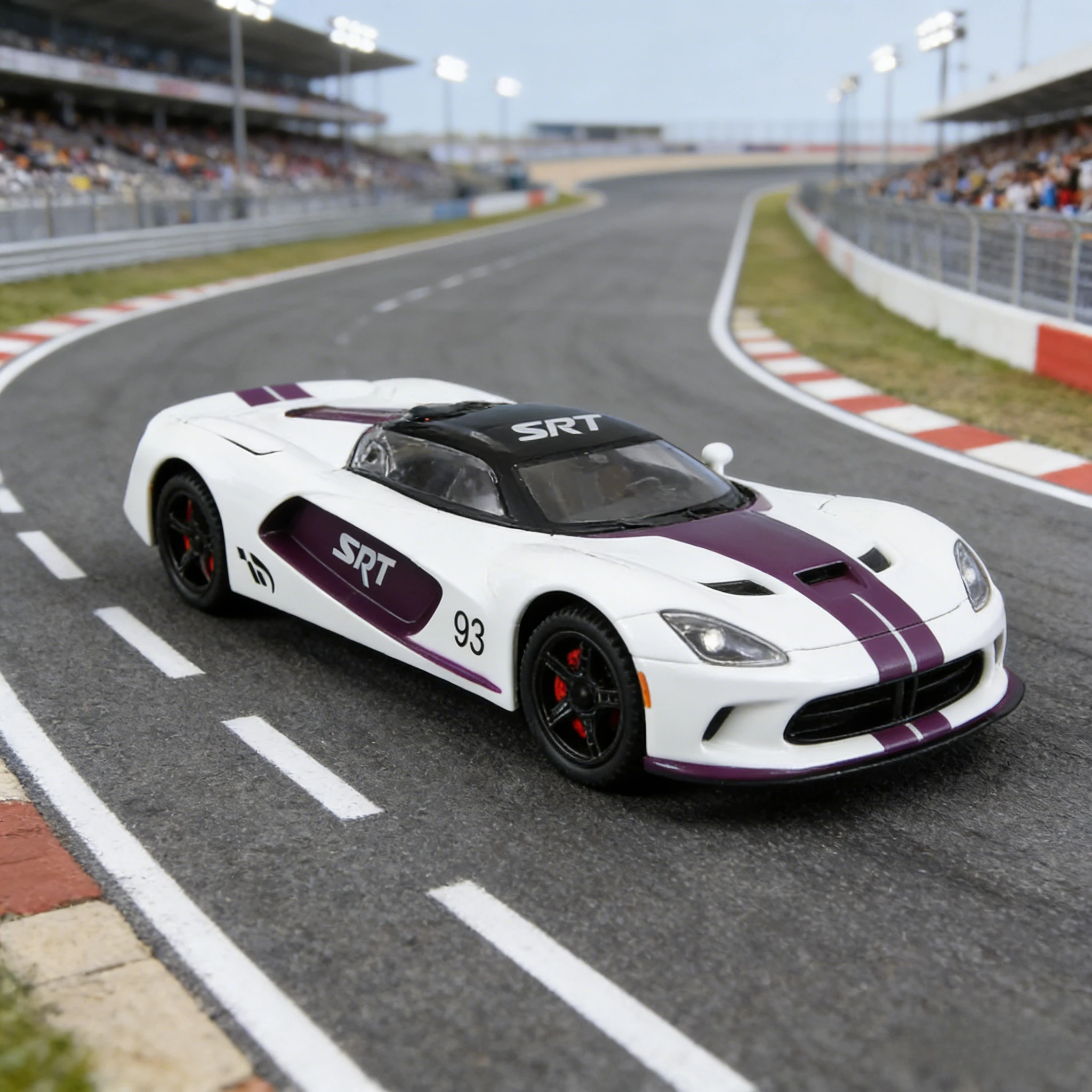 

Для модели автомобиля Dodge SRT Tomahawk из сплава 1:32 имеет имитирующие функции звука и освещения, можно подарить в подарок детям