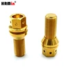 HRMin Gr5 チタンボルトネジ M14x1.5x28-45mm 6 穴フリーコーンワッシャー 10/20ps マサラティアウディ VW ベンツランボルギーニホイール用 2