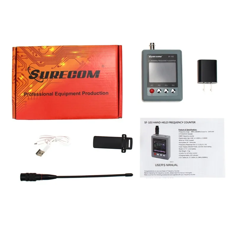 SURECOM-SF-103 DMR Tester sinal digital testável, decodificador de freqüência portátil, CTCCSS DCS, 2MHz a 200MHz, 27MHz a 3000MHz, 27MHz