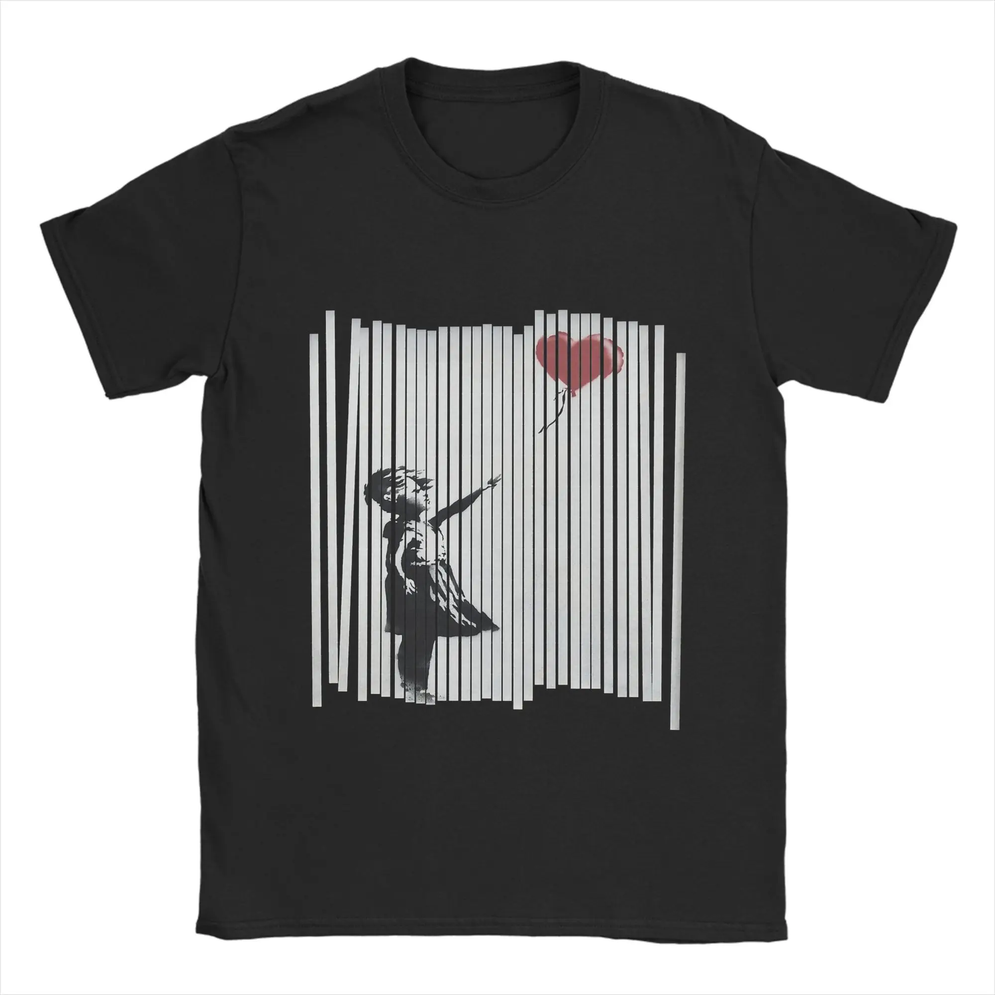 Banksy  T Shirt Summer Shredded Balloon Girl Novelty T Shirts Men Pure  O-Neck Plus Size Clothing Short Sleeves Funny Tshirt