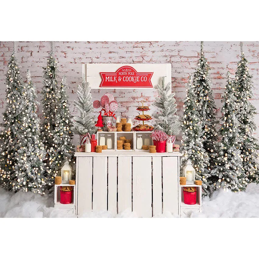 Avezano Winter Christmas Backdrop Outdoors Wonderland Xmas Forest Snow Children Portrait Photography Background Photo Studio