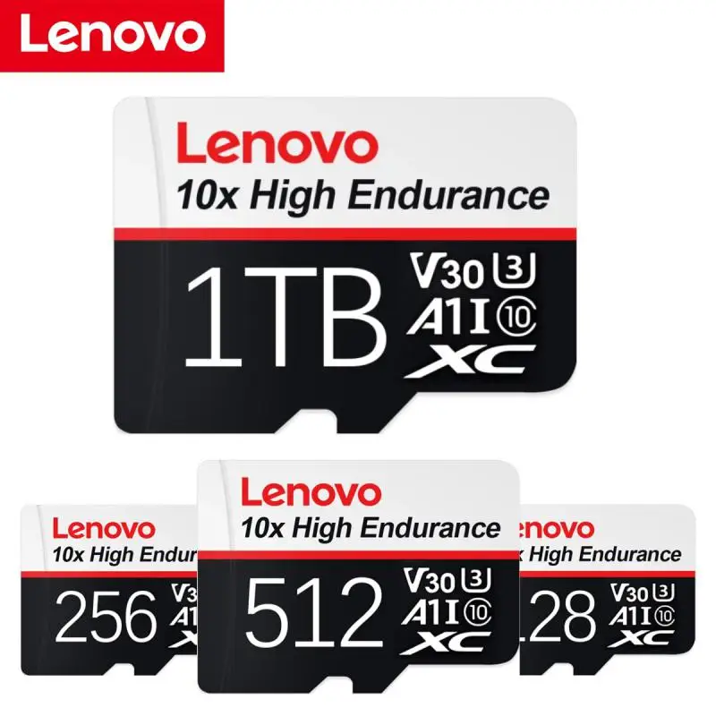 Lenovo-Original Micro TF e Cartão SD, Cartão de memória para câmera e telefone, Classe 10, 1TB, 2TB, 128GB, 256GB, 512GB