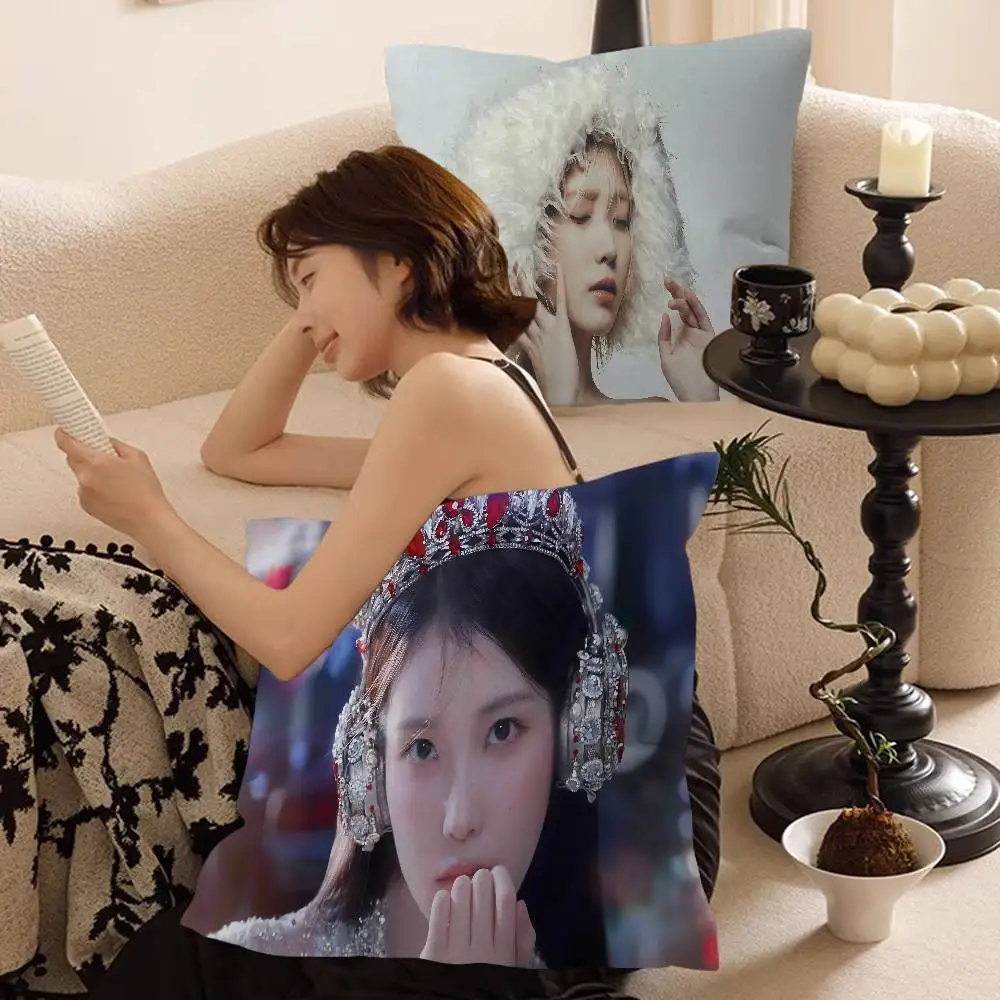Kissenbezug mit koreanischem Sänger L-Lee J-Ji E-Eun I-IU, Kissenbezug, Polsterung, Sofa, Dekokissen, Heimdekoration, Kissenbezug