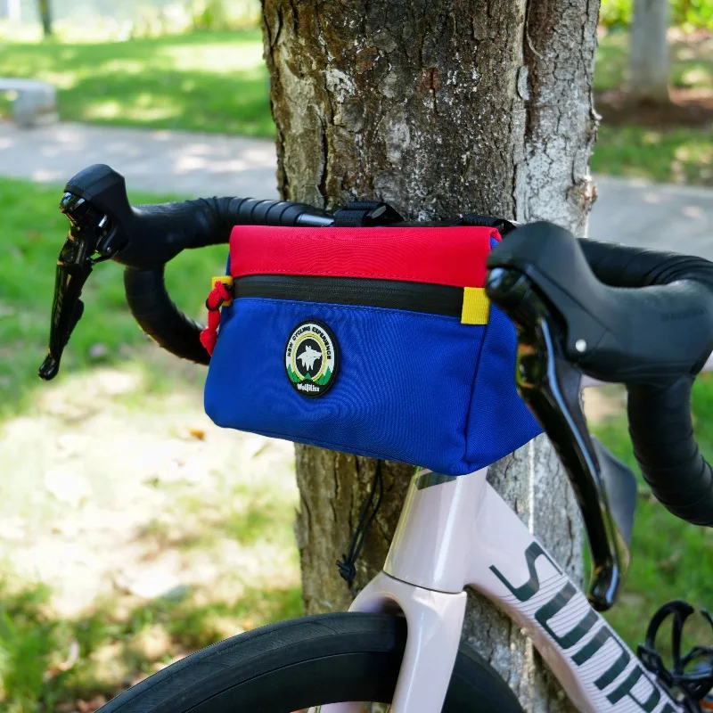 Bicycle Handlebar Bag Waterproof Cycling Front Storage Bag, Portable Bike Frame Pouch with Magic Tape ForRoad Bike Mountain Bike