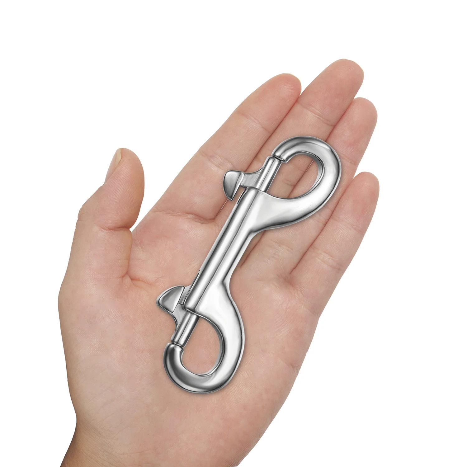 Heavy-Duty Double Ended Bolt Snap Hooks 4 Inch, 316 Stainless Steel, Bolt Snaps of Metal (1 or 2 Pcs)