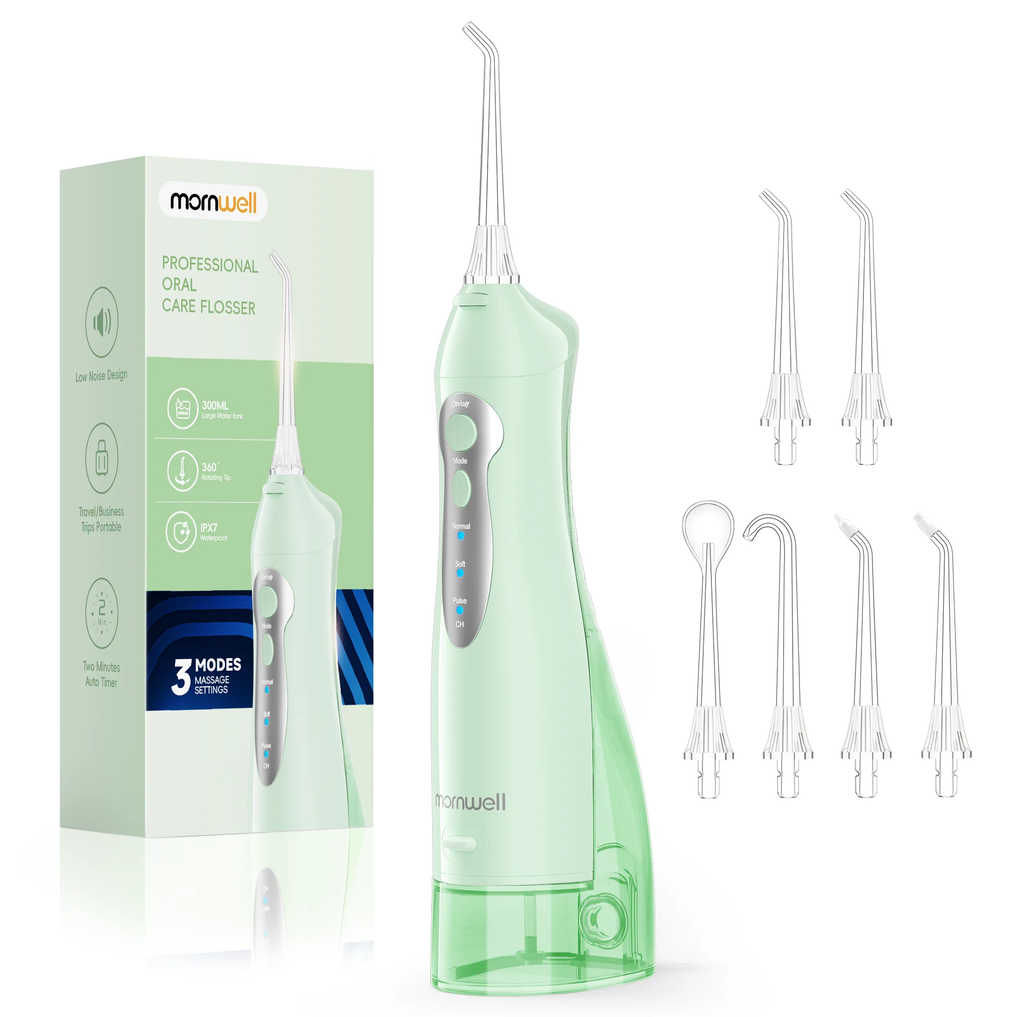D52 Draagbare Draadloze Waterflosser USB Oplaadbare Waterstraal Floss Tandenstoker 4 Jet Tip 300 ml 3 Modi Tanden Schoon voor Reizen