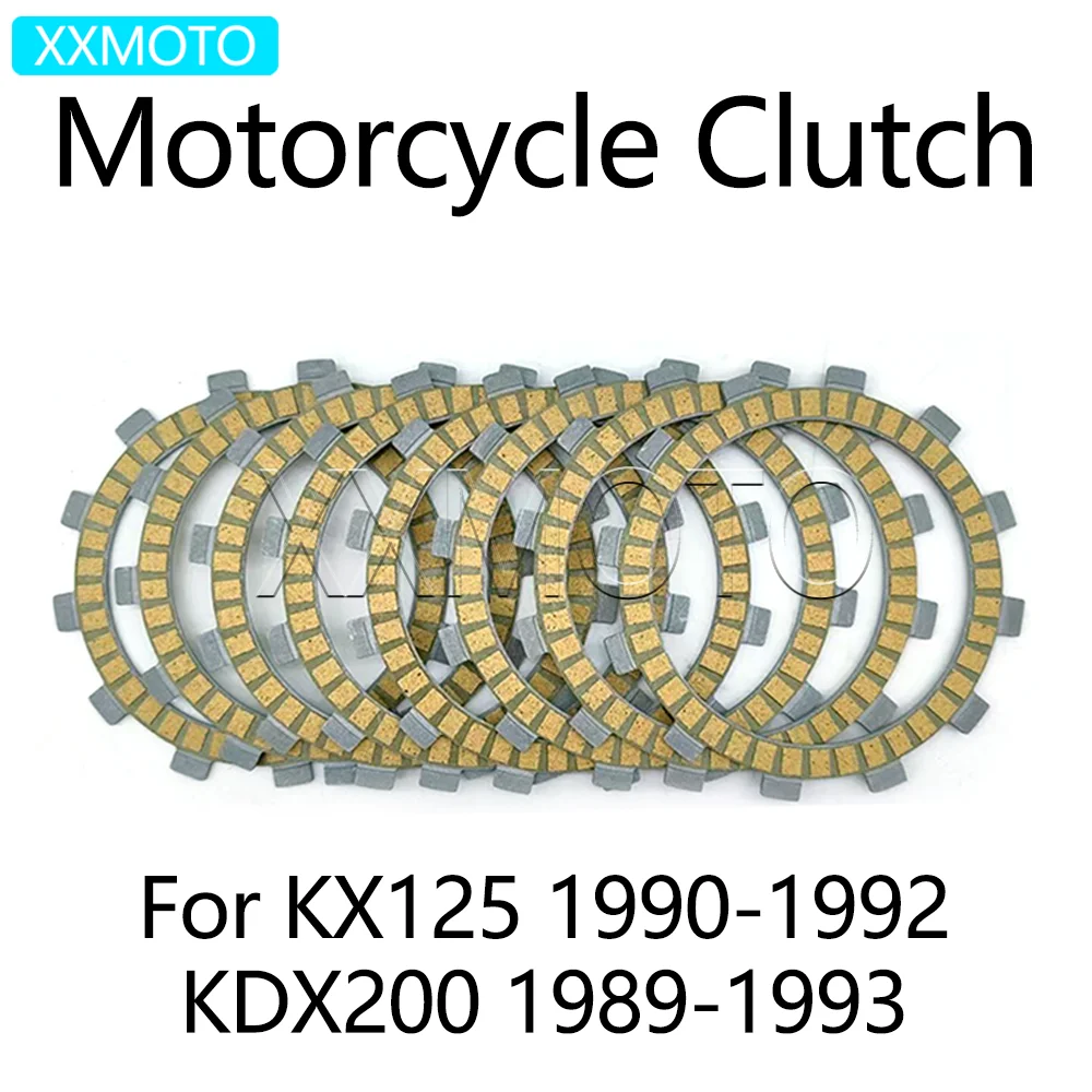 

For KAWASAKI KX125 KX 125 KDX200 KDX 200 1989-1993 Motorcycle Accessories Engine Parts Clutch Plate Friction Disc Plate Kits