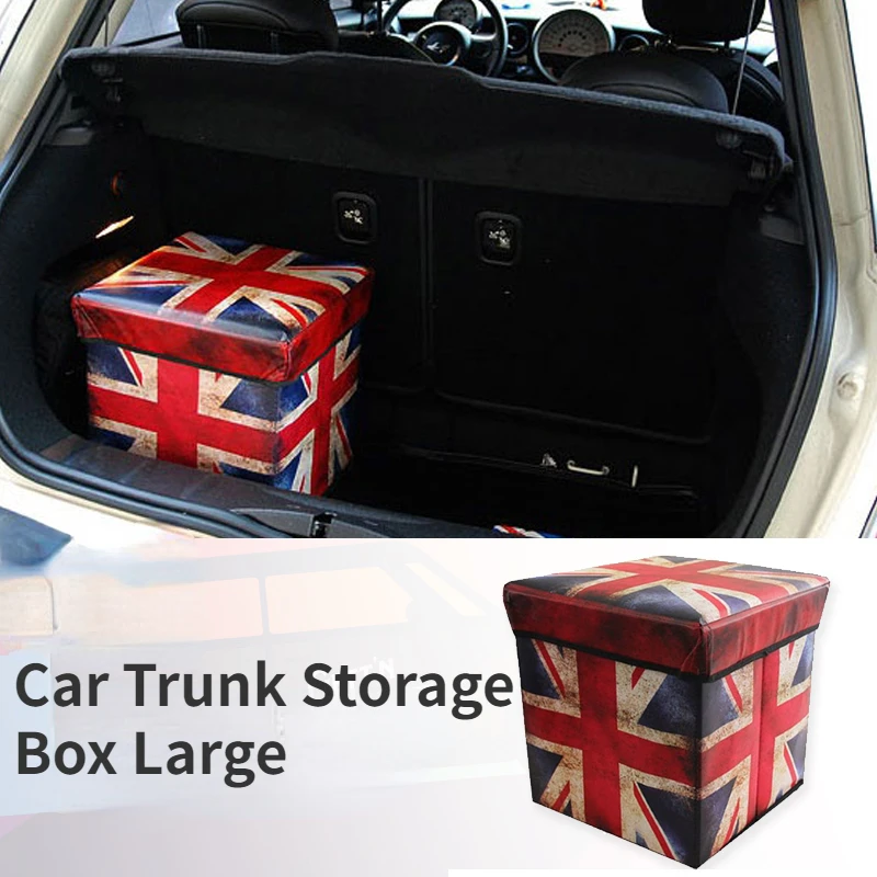 

Large Collapsible Organizer Bag For MINI Cooper Leather Car Trunk Storage Box For Mini cooper accessories mini f56 f60 R55 R56