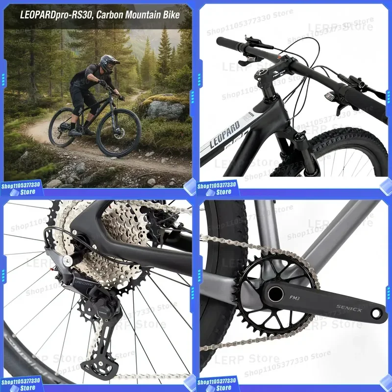 29er Carbon Mountain Bike 10 Speed Hydraulic Disc Brake Air Suspension Fork Lightweight XC Trail Bike
