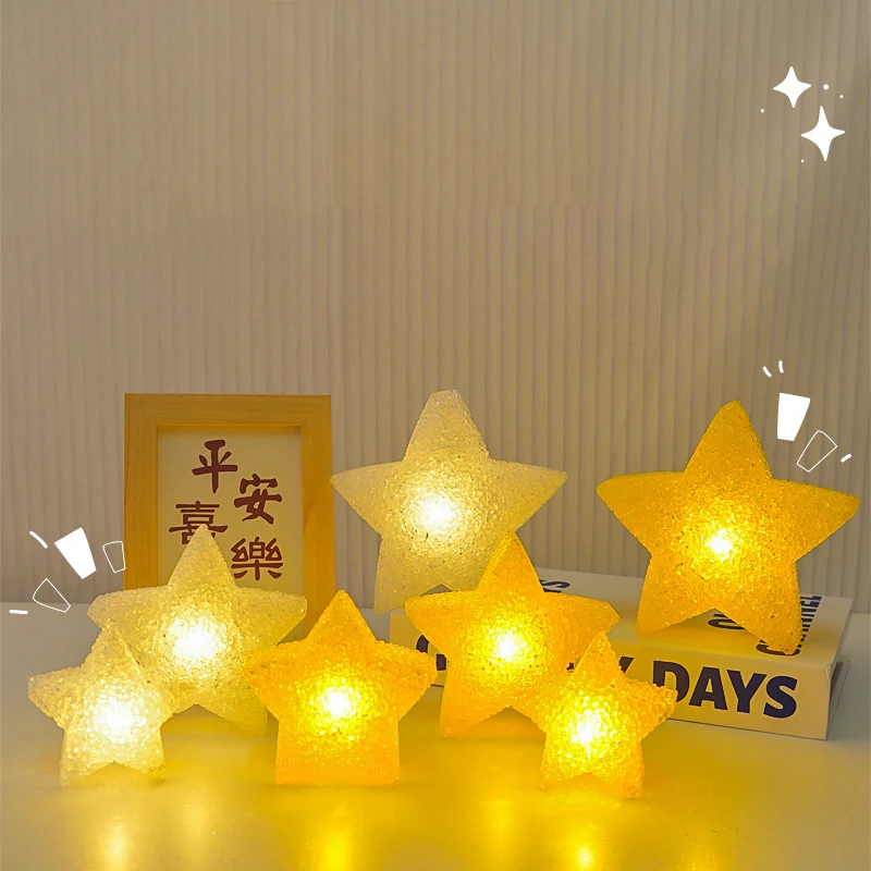 Star Handheld LED Light Plastic Star Shaped Night Light Anti-slip Band Light Lamp For Dance Performance Stage Photo Prop