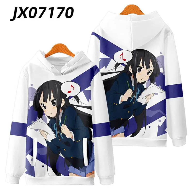 Anime K-ON K ON 3D Print Zip Up Women/Men Hoodie Sweatshirt Akiyama Mio Hirasawa Yui Cosplay Zipper Hooded Jacket Outerwear
