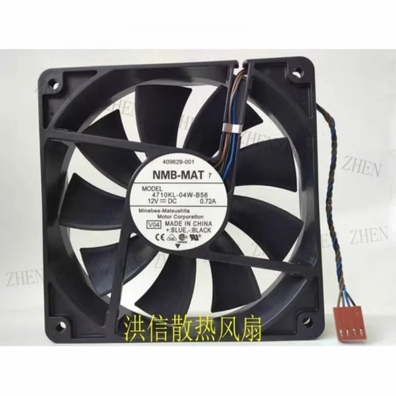 

Y FOR NMB-MAT 12025 4710KL-04W-B56 DC12V 0.72A 12CM 4-Wire Cooling Fan