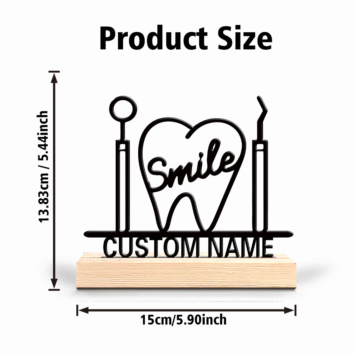 1pc Fun Personalized Custom Dentist Metal Statues Suitable for Dentists Medical Staff Desktop Decorative Arts Office Decoration