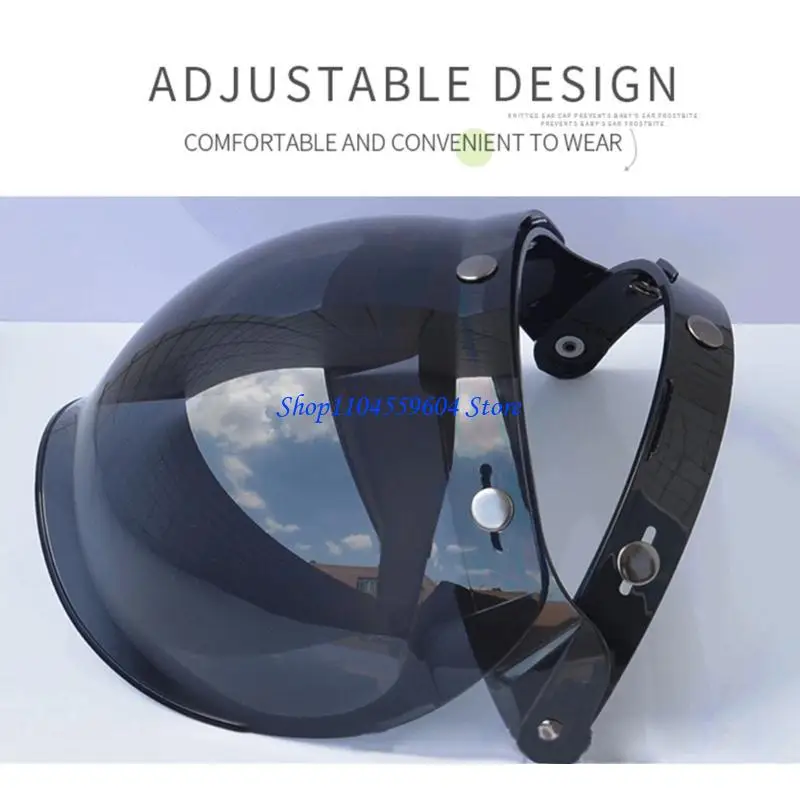 

12QM Universal up Lens Bubble Visor Face Shield- Mask- for Motorcycles Helmet