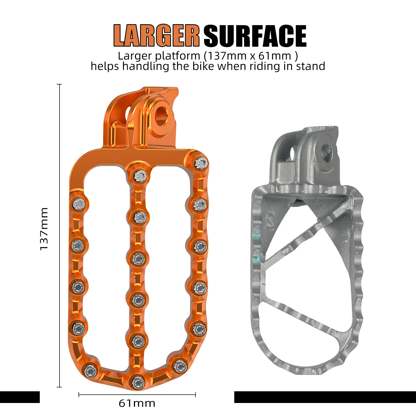 NICECNC For KTM 390 Adventure 2020-2024 Footrest Foot Pegs Pedals Lengthened Footpeg 6061 Aluminum - Image 3