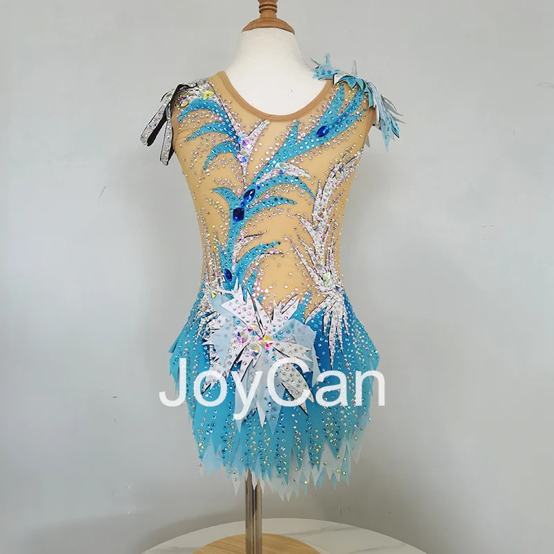 Joycan Rhthmic Gymnastik Trikots Mädchen Frauen blau Spandex elegante Tanz kleidung für die Konkurrenz