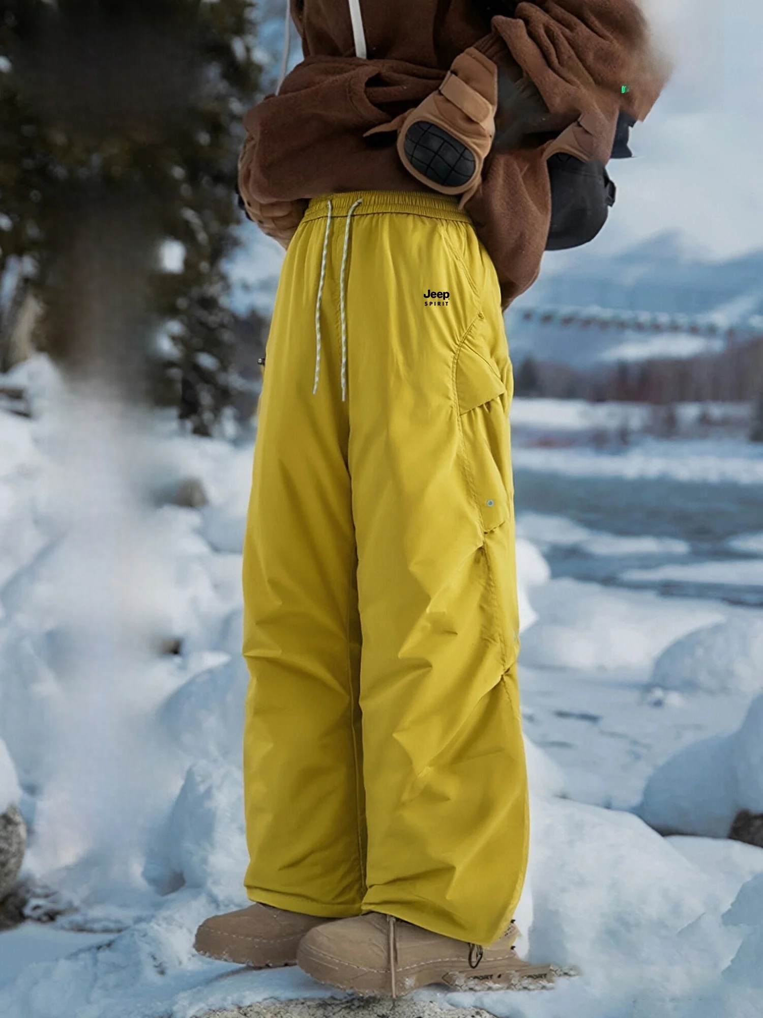 

Мужские утепленные брюки Spirit для активного отдыха, ветрозащитные, теплые, рабочие, из полиэстера, длинные, молодежные, модные