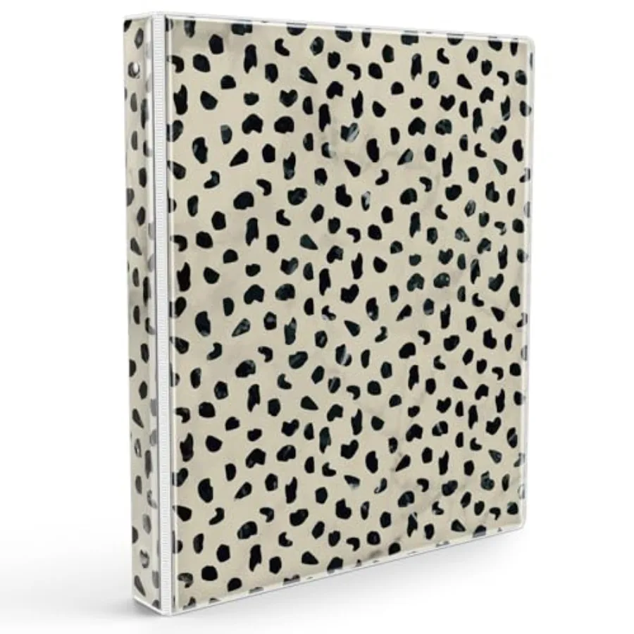 3 Ring Binder 1 Inch, Decorative Recipe Binders Organizer, Client Records with Clear Interior Pockets for Letter-Size 11
