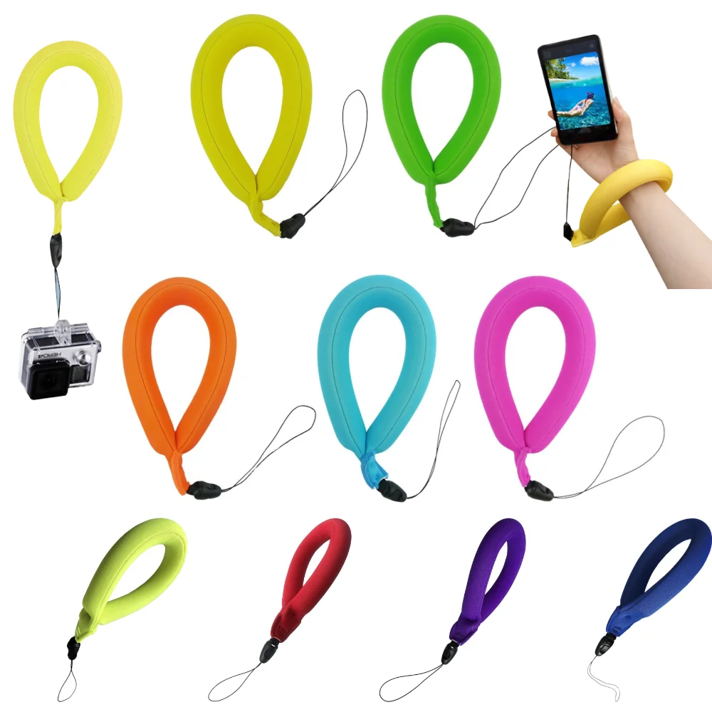 Adjustable Floating Strap Waterproof Camera Cell Phone Float Underwater Wrist Strap For GoPro Accessories Nikon Canon Fujifilm