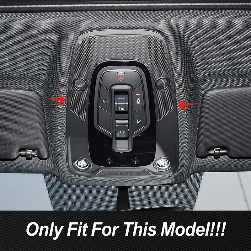 Stainless Steel Front Roof Reading Lamp Frame Decoration Cover Trim For Audi A4 B9 A5 2017-2021 Car Styling Interior Accessories