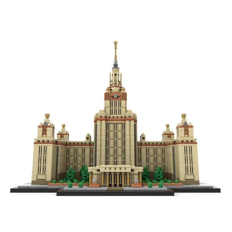 

Изготовленные на заказ строительные блоки MOC-203389, масштаб 1/800, Московский государственный университет (2947 шт.)