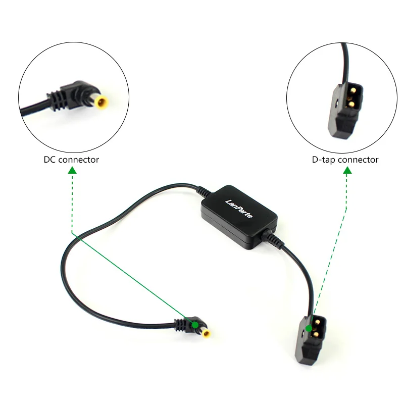Lanparte Dtap Regulated 12V Power Cable for EVA1 FS7 FS5 and A / V Mount Battery of DSLR Camera Accessories