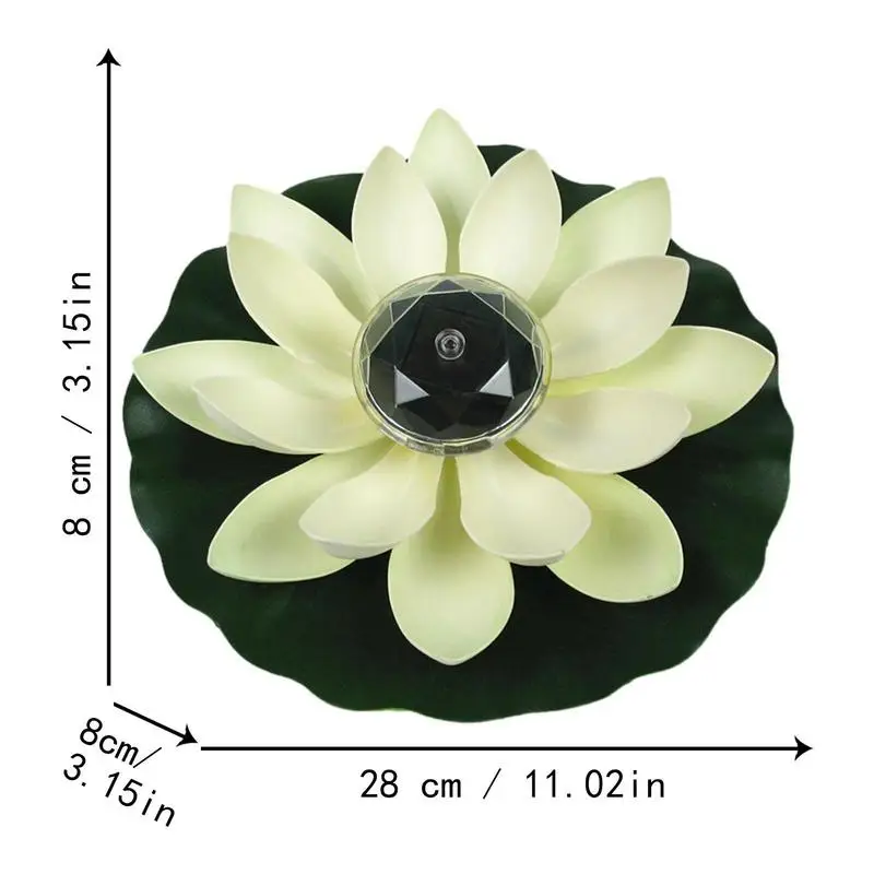 Lotus Floating Pool Lights Flower Pond Lights Flower Pond Lights For Beach Outdoor Decorations Swimming Pool Accessories Pond