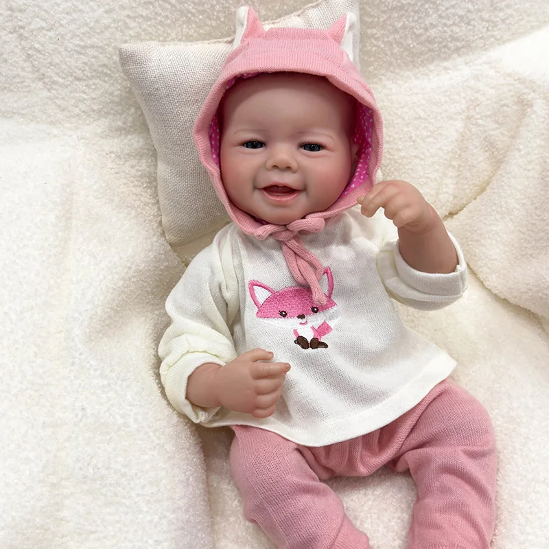 48Cm Pasgeboren Baby Full Vinyl Body Pop Vivienne Reborn Baby Size 3d Huid Zichtbare Aderen Verzamelbare Kunst Pop