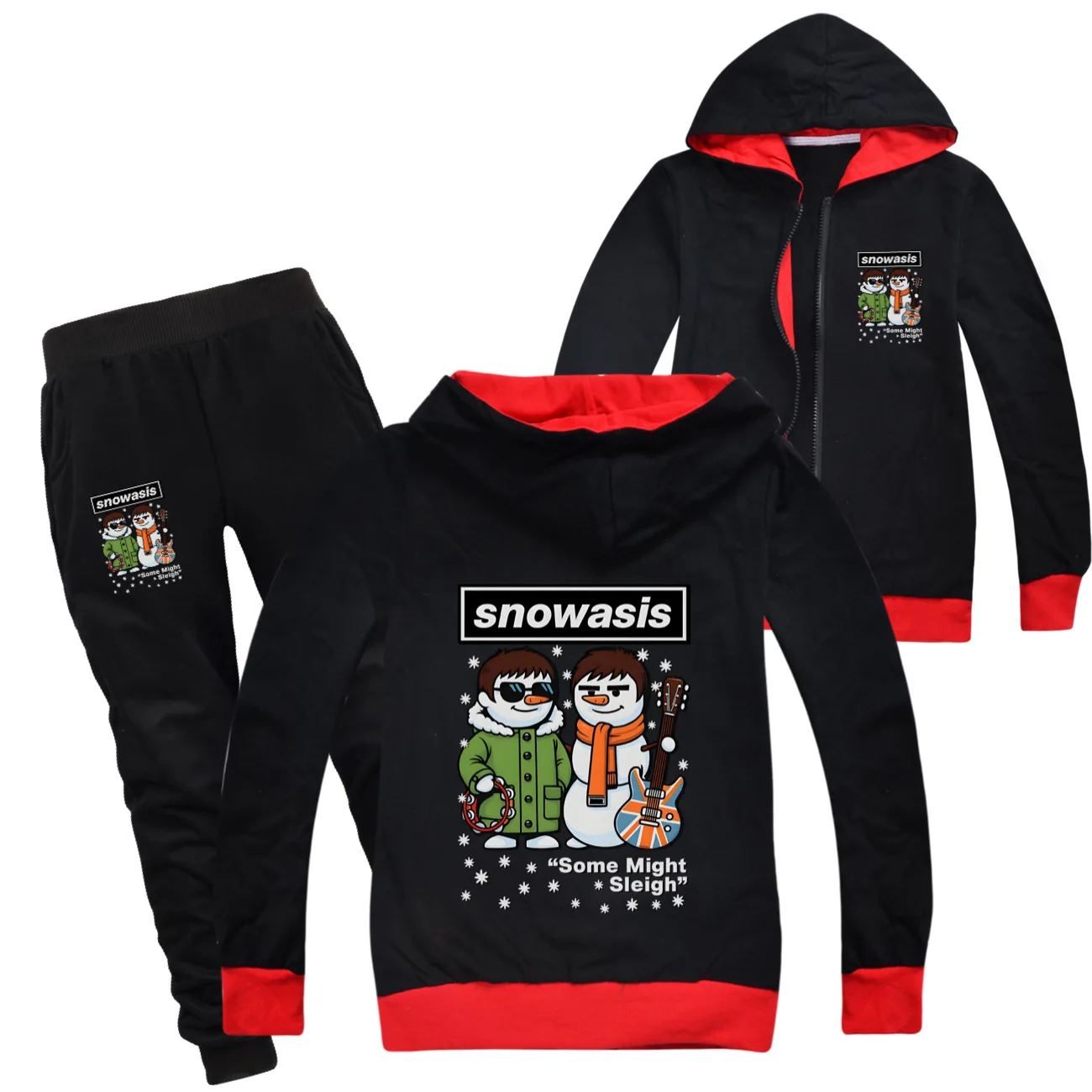 Забавный снегоход Some Might Sleigh, детская куртка на молнии с длинными рукавами, хлопковый свитшот, теплое осеннее пальто для мальчиков и девочек 5–14 лет