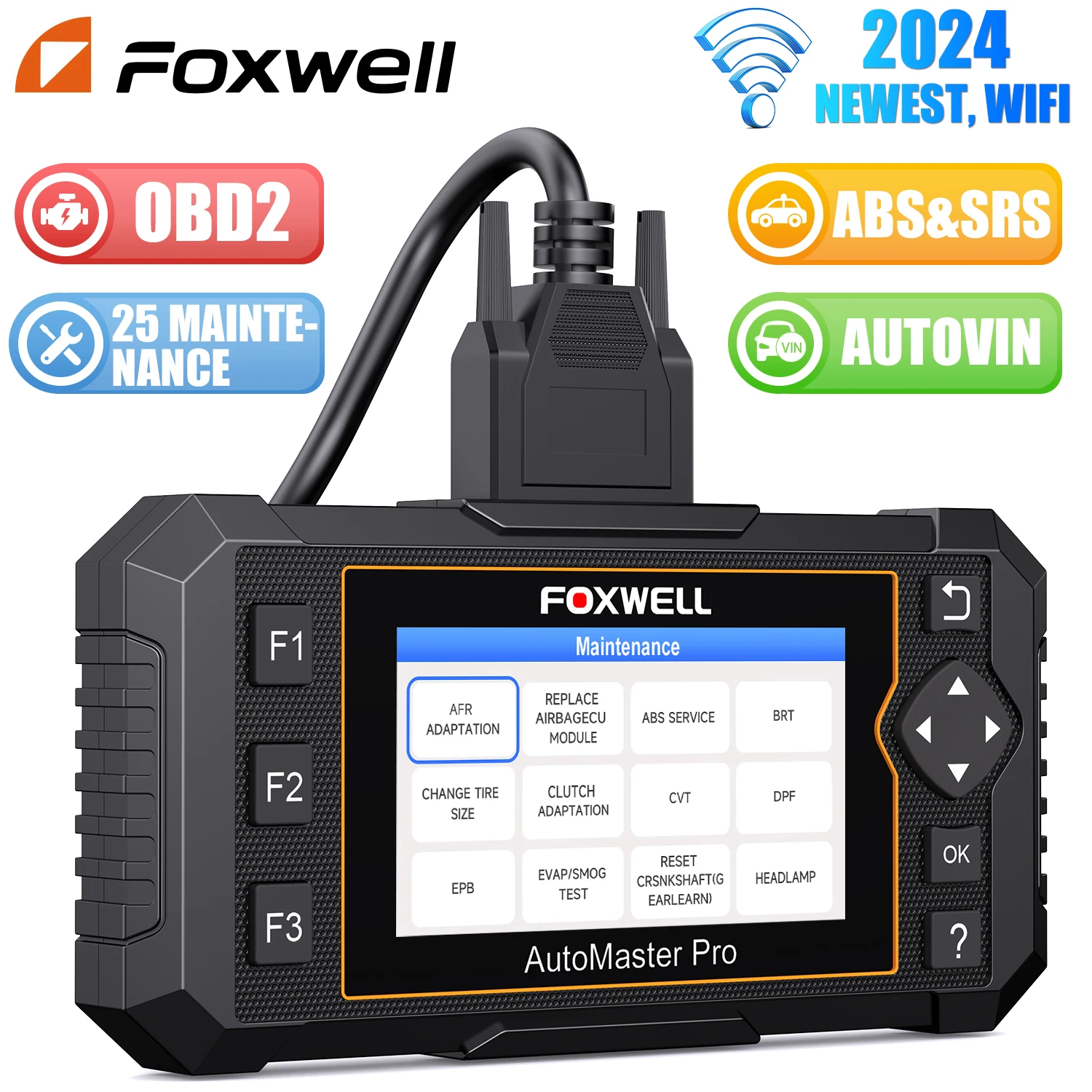 Беспроводной OBD2 сканер FOXWELL NT650 Pro, диагностические инструменты, ABS SRS считыватель кодов, Φ TPMS BRT EPB OIL 25, сброс автомобиля OBD2