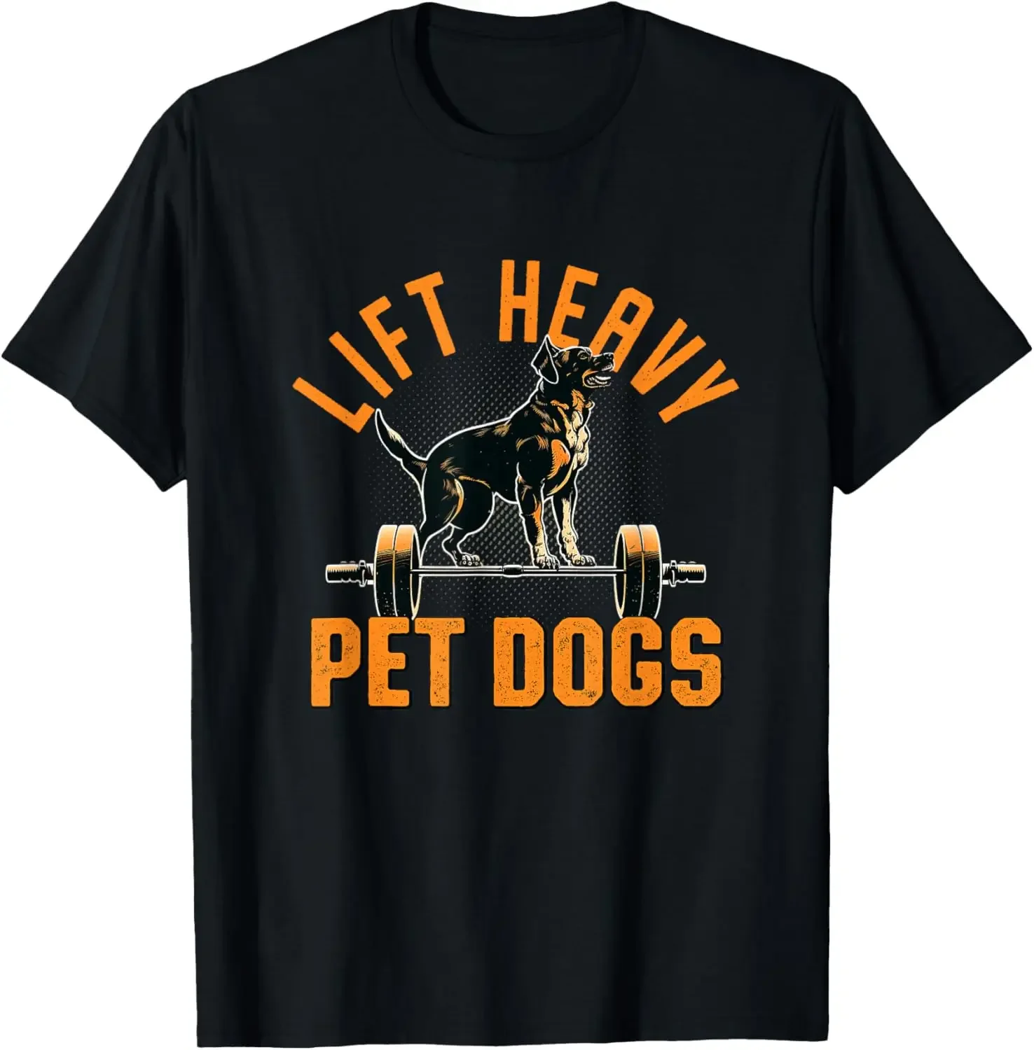 

Lift Heavy Pet Dogs Gym Lover Weightlifting Graphic T-Shirt Men Casual Cotton